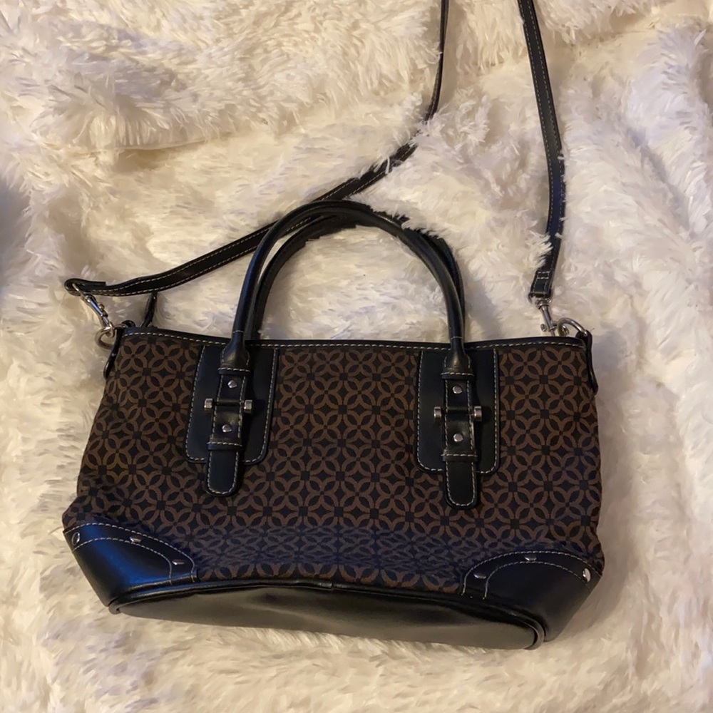 black and brown purse